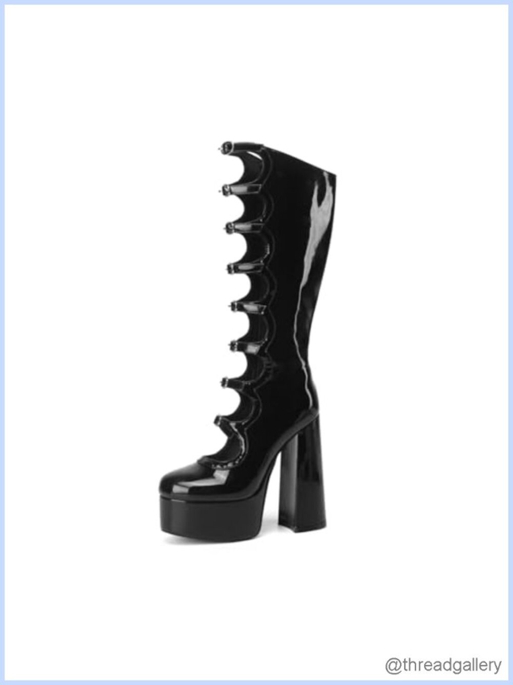 Gothic Lolita Platform Knee High Buckle Strap Boots